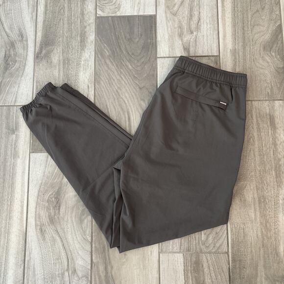 Vuori Pants Mens Large Gray Kore Jogger Lined Elastic Waist Drawstring 29” - Picture 1 of 13